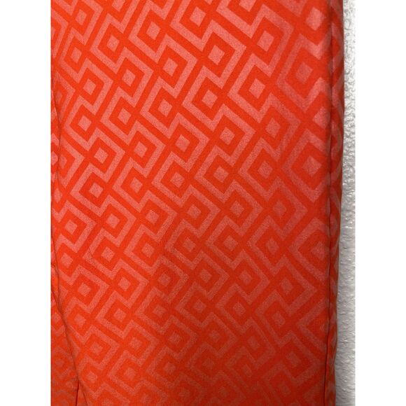 Krazy Larry Size 8 Womens Geometric Pull On Ankle Pants Red Orange Stretch Carzy - Picture 3 of 8